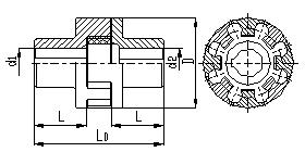 LM型梅花彈性聯(lián)軸器結構圖