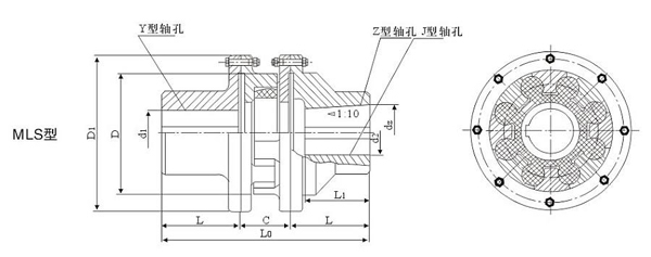 	MLS型雙法蘭梅花形彈性聯(lián)軸器
