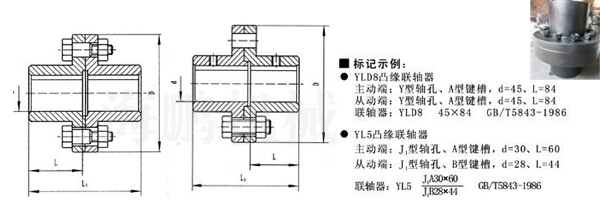 YLD型凸緣聯(lián)軸器結構和說(shuō)明